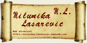 Milunika Lašarević vizit kartica